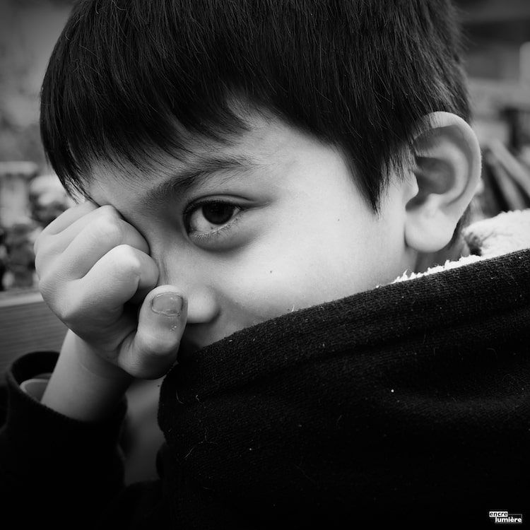 Portait d'enfant en normandie.